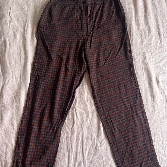 Gingham plaid trousers - Picture 1 of 9